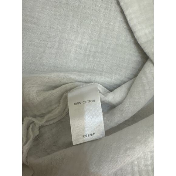 White J Jill Soft Gauze Cotton Button Up - size Petite Small - Picture 6 of 9